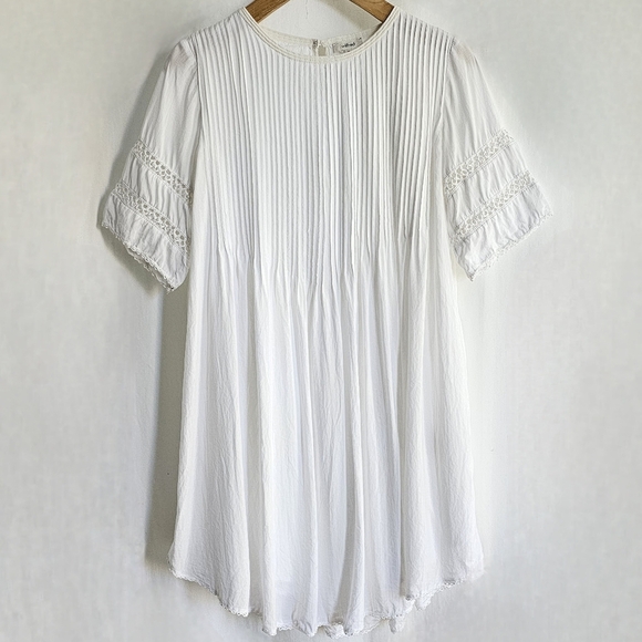 🇨🇦 Aritzia Wilfred White Sonore Embroidery Dress - Picture 10 of 16